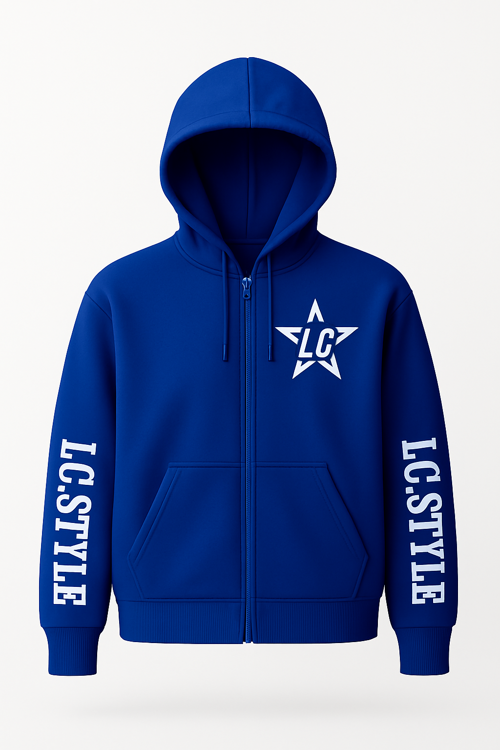 Deep Blue LC. Style Hoodie - Zipped